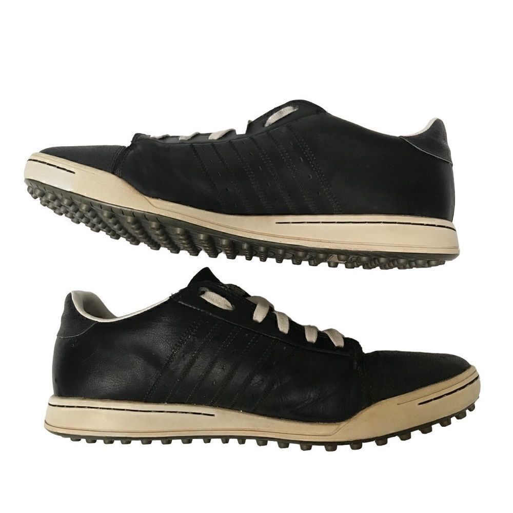 Adidas Adicross‎ black lace up low spikeless golf cleats/shoes 11